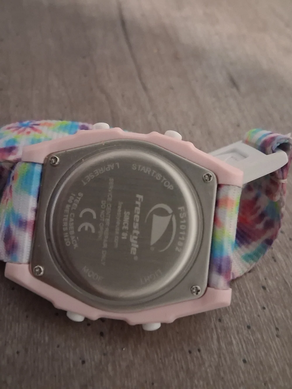 Freestyle Shark Clip Kids Digital Watch - Pastel Tie-Dye Pink & Blue